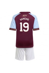 Aston Villa Jadon Sancho #19 Babytruitje Thuis tenue Kind 2025-26 Korte Mouw (+ Korte broeken)